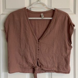 GENTLE FAWN front tie shirt size small